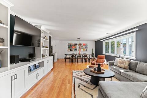 Walk to the Beach - Modern Home w/ FirePit, Bikes