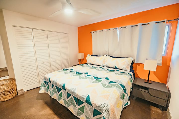 Our brand new California King Bed has a memory foam topper so you can comfortably sleep after a long day of fun in the sun. 