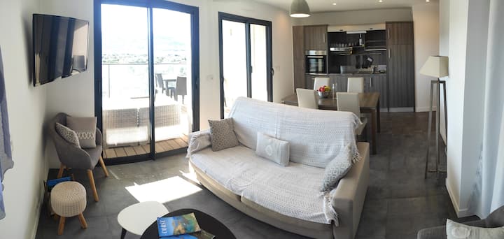Appt 4pers - Vue Mer Montagne - Piscine Et Fitness - Porto-Vecchio