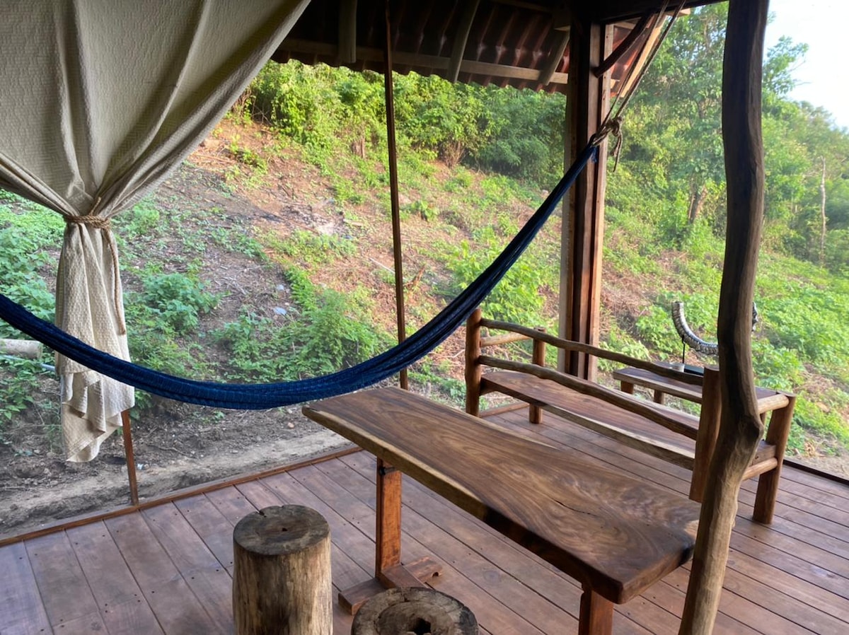 Top Airbnb: A beautiful cabin with a beautiful view of the beach in San Pedro Pochutla