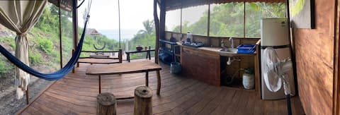 Top Airbnb: A beautiful cabin with a beautiful view of the beach in San Pedro Pochutla