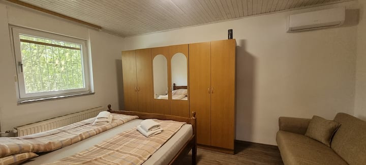 Large bedroom with couch-bed (for +1 person)