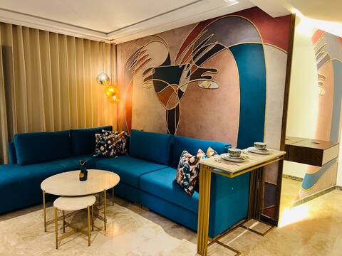 Popular Airbnb listing: Rêve Bleus Apartment – Maarif Extensions in Arrondissement D'al Fida مقاطعة الفداء