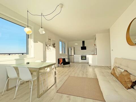 Modern apartment with breathtaking mountain view