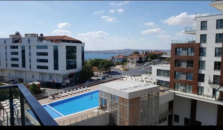 Чистая уютная  квартира 1+1, бассейн, 800м до моря - Büyükçekmece