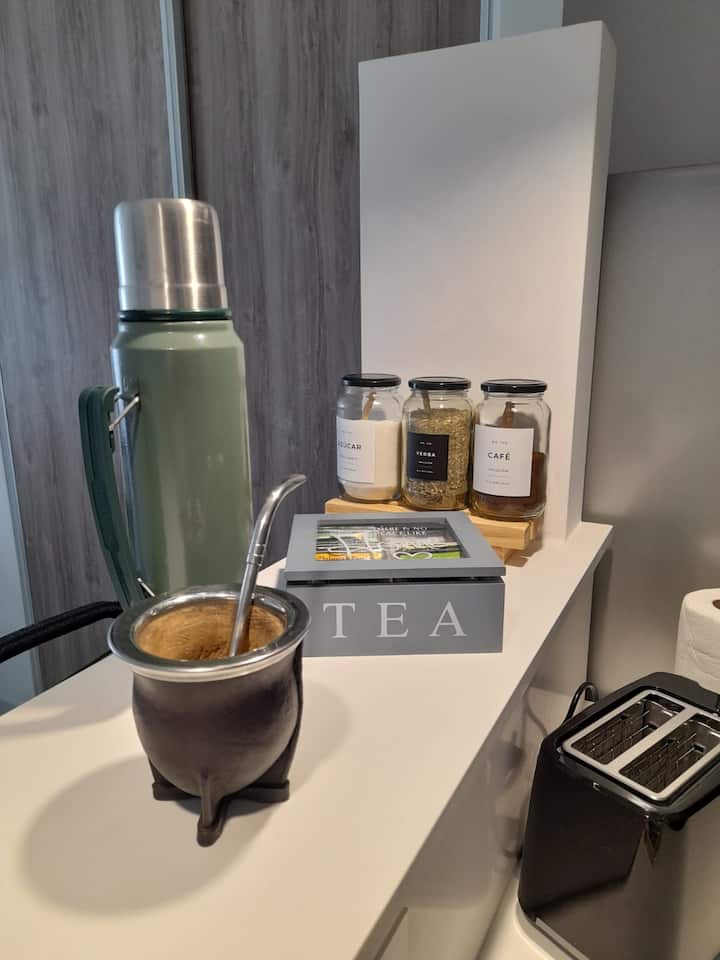 Apartamento de 1 quarto com piscina e salão comunitário em Almagro