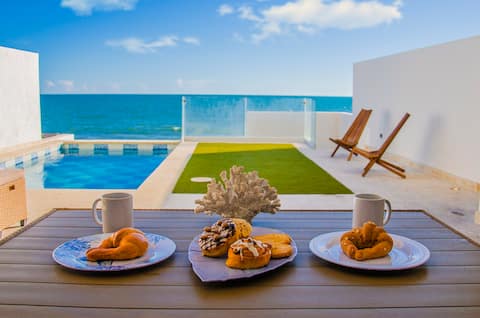 New house by the sea with pool 5R/5.5B