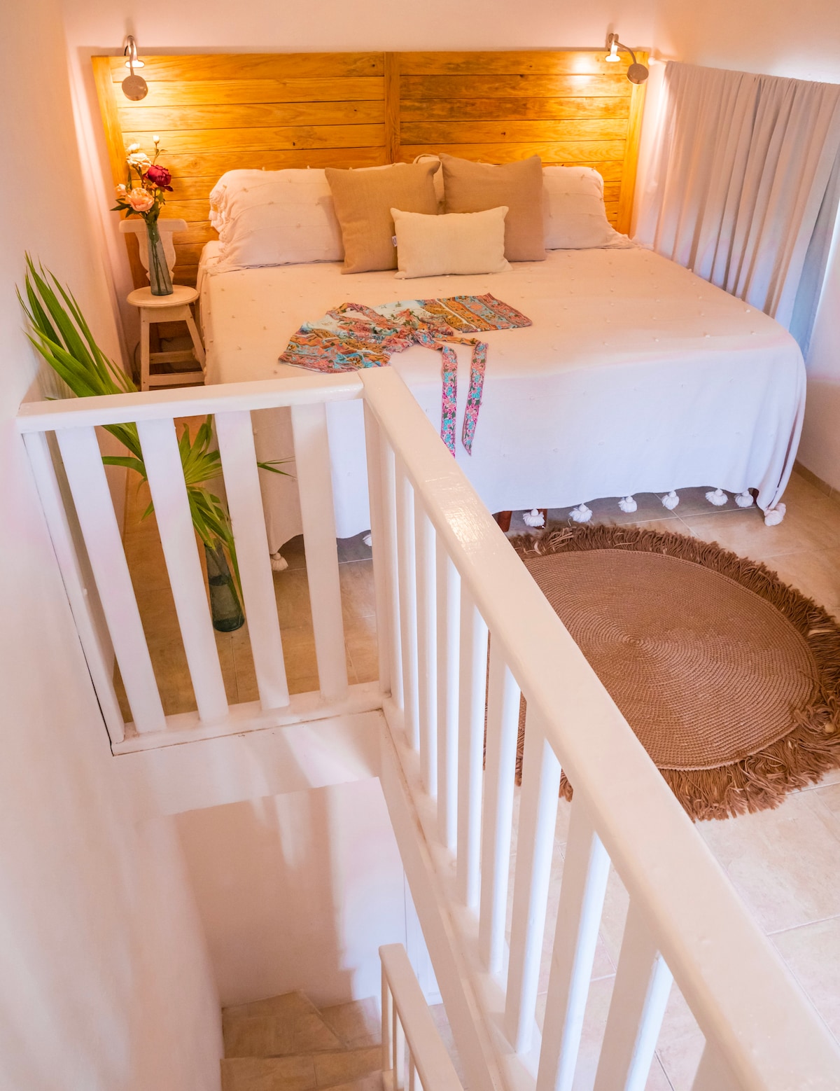 Dit is in de toren op de 3e verdieping. Kingsize bed