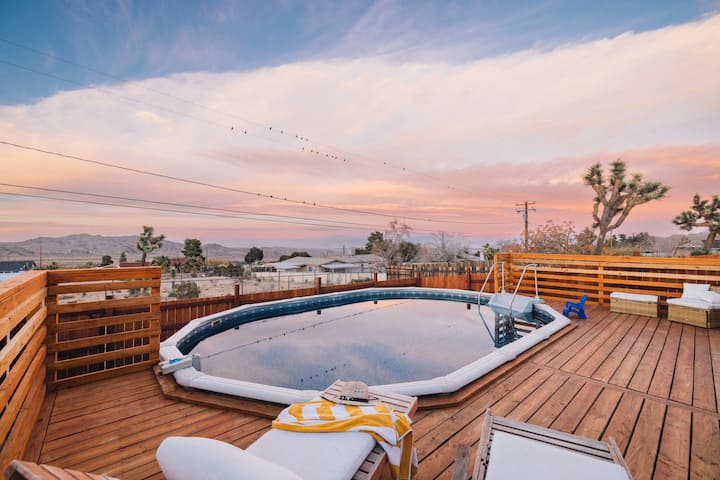 Desert Villa W Spa/stargazing/bbq/pool/games - Joshua Tree, CA