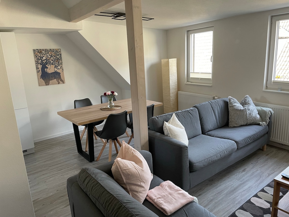 Modern 4-room loft with 3 beds and separate work space