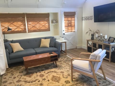 Private studio with pool and fire pit