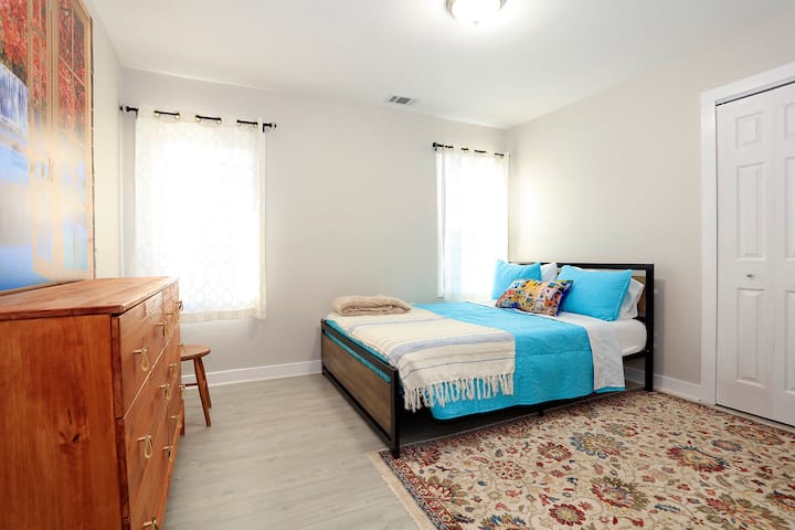 Rainbow Room- Water fall mural. Add some white noise and the mood is very relaxing.