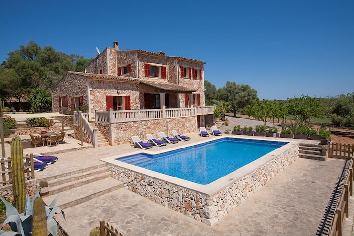 Impressive Stone-built Country House, A/c, Private Pool Near Felantix With Views Of Sant Salvador! - Felanitx
