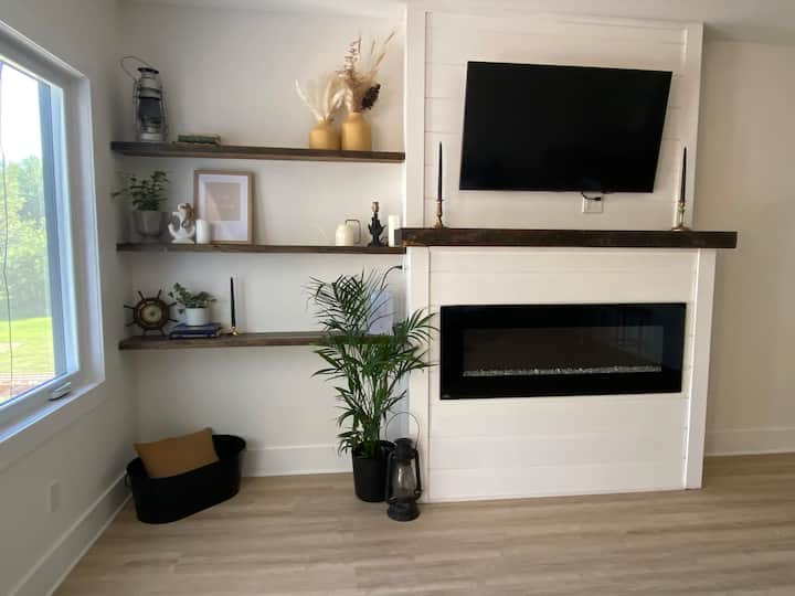 Tv and electric fireplace