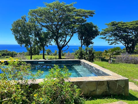 Bungalow "Kaz 'Samana" pool and stunning sea view