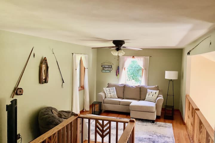 La zona del loft, un lugar tranquilo para leer un libro o simplemente relajarse.