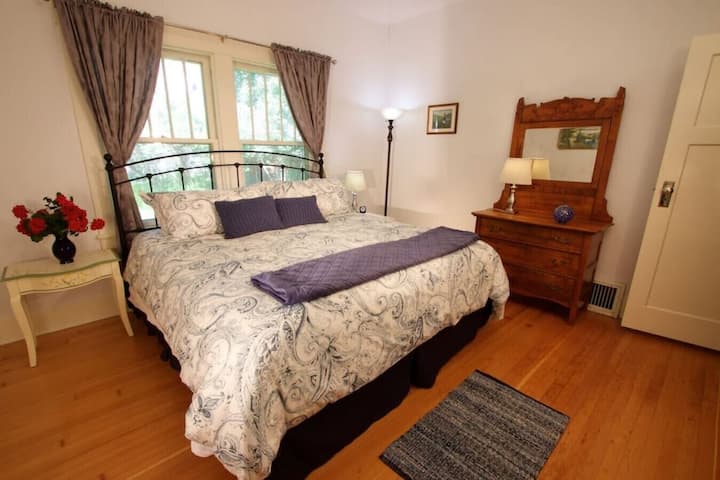 Bedroom 1 with a king size bed.