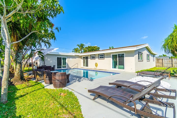 Casa deslumbrante de 5 quartos com piscina aquecida e sala de jogos - Casas  para Alugar em Fort Lauderdale, Flórida, Estados Unidos - Airbnb