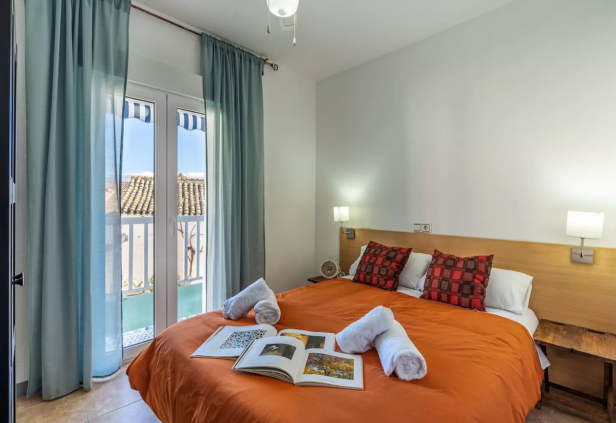 ห้องคู่ "Otoño" ที่มีทางออกไปยังระเบียง มันอบอุ่นที่สุดในบ้าน