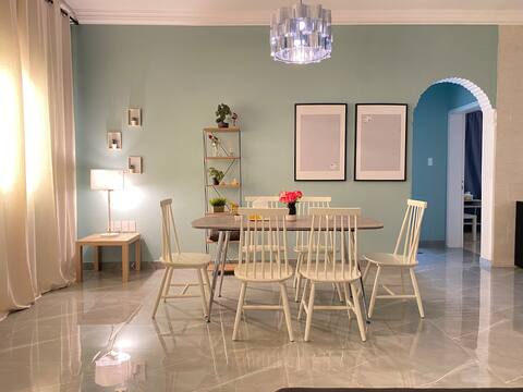 Three bedroom loft with a plush character