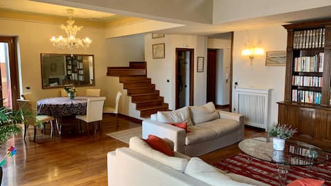 Spacious historic apartment with roof terrace