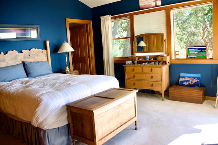 Chumba cha awali cha bwana (sio kilichorekebishwa). Bado ina mandhari nzuri ya maji.