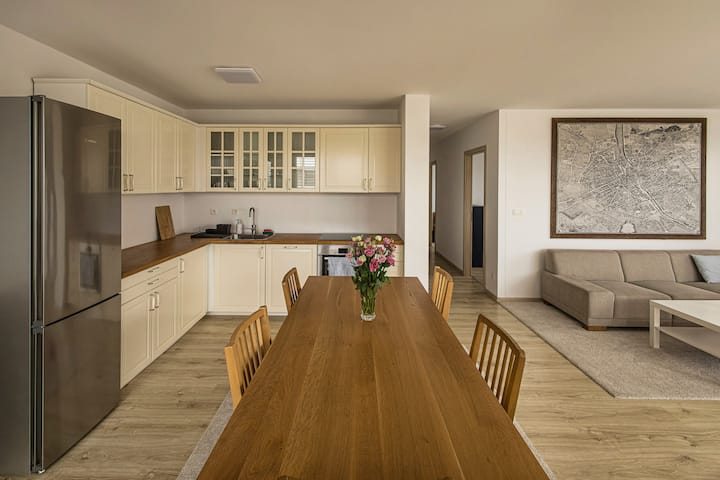 Large beautiful apartment with a terrace and garage parking