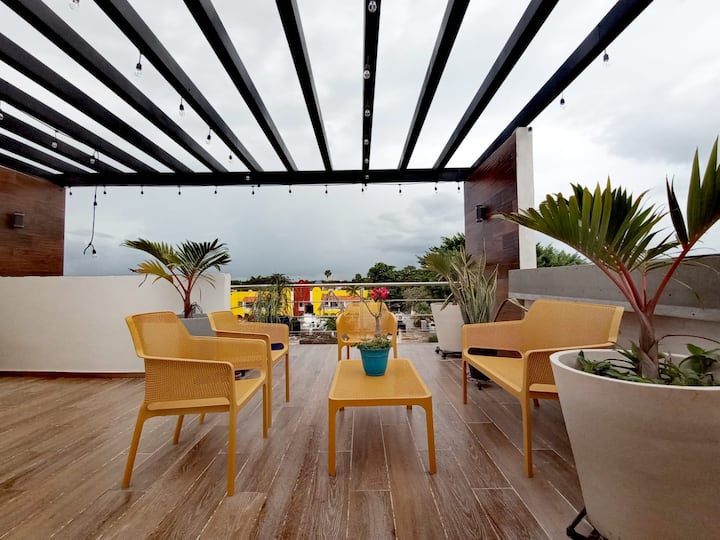 Moderno Studio: Roof Garden & Wifi - Cancún