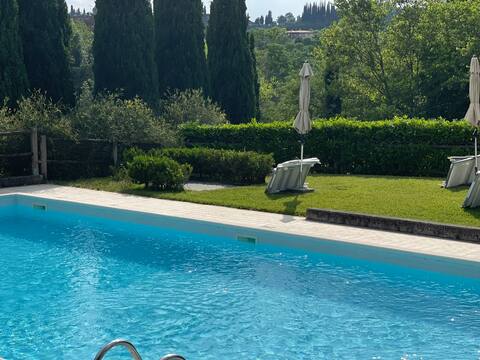 Beautiful lake view villa with pool and barbecue.