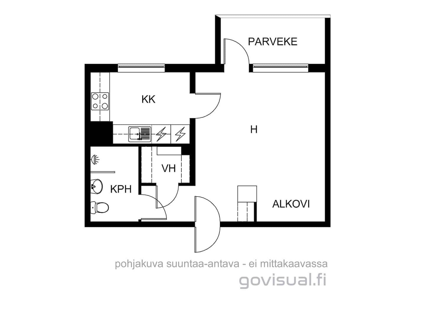*Käytännöllinen Yksiö Rauhallisella Alueella!* 2