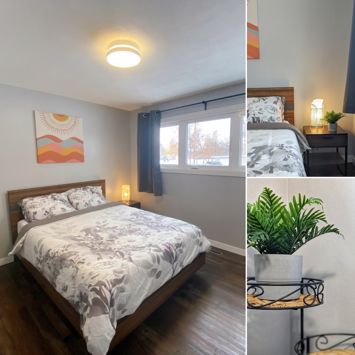 # 1 （主）卧室，配有一张标准双人床。