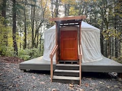 Secluded+yurt+in+private+forest