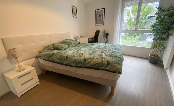 Bedroom 1 with comfortable double bed