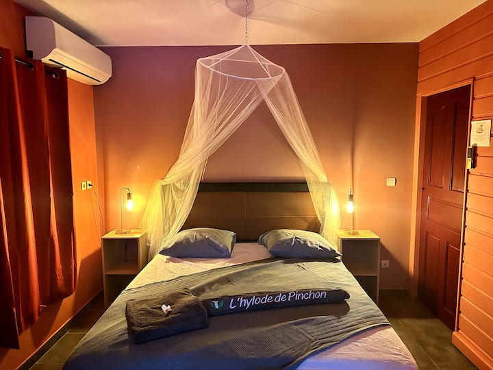 Chambre devant lit en 160X200 climatisée