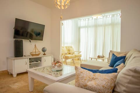 In front of the Beach & Pool+Playa Nueva Romana+BBQ