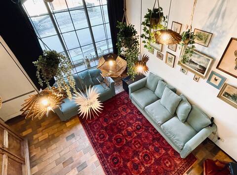 Authentic old farmhouse with open fire.