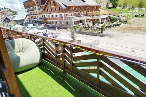 T3 55 m2, at the foot of the slopes, Wi-Fi, terrace, 4 people