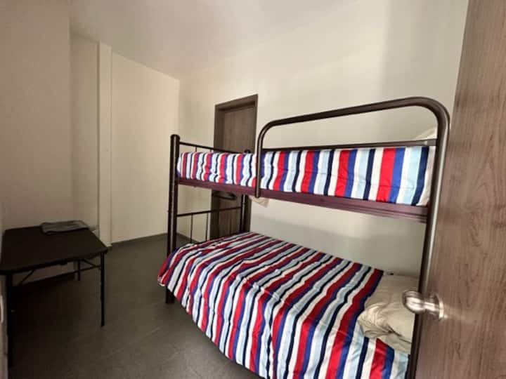 bedroom 4 (ground floor) two single beds and full bathroom