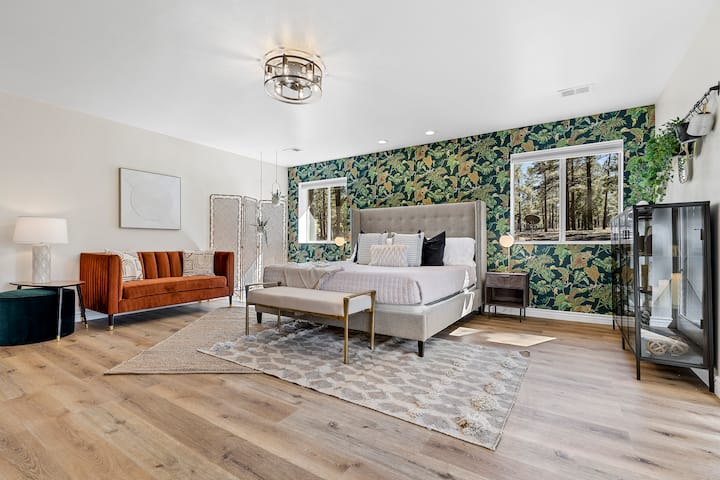 [Dormitorio 5 /suite en la ley] Habitación en la selva con cama tamaño king, TV inteligente de 65pulgadas y baño privado