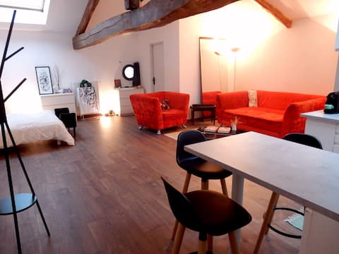 Large 45 m2 fully equipped studio