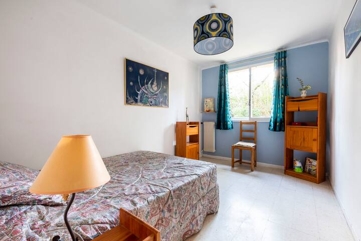 2ª habitación de moda azul