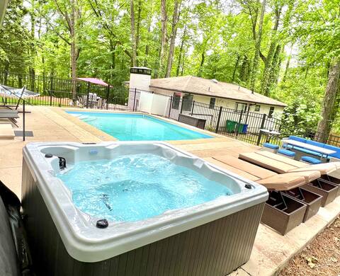 *DruidHills_4 Bdrm w/GuestHouse*HotTub*SUMMER:Pool