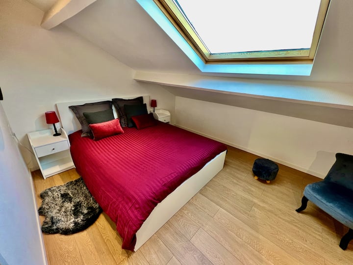 Soveværelse 4 (15 m2). Nyt sengetøj 160 x 200.