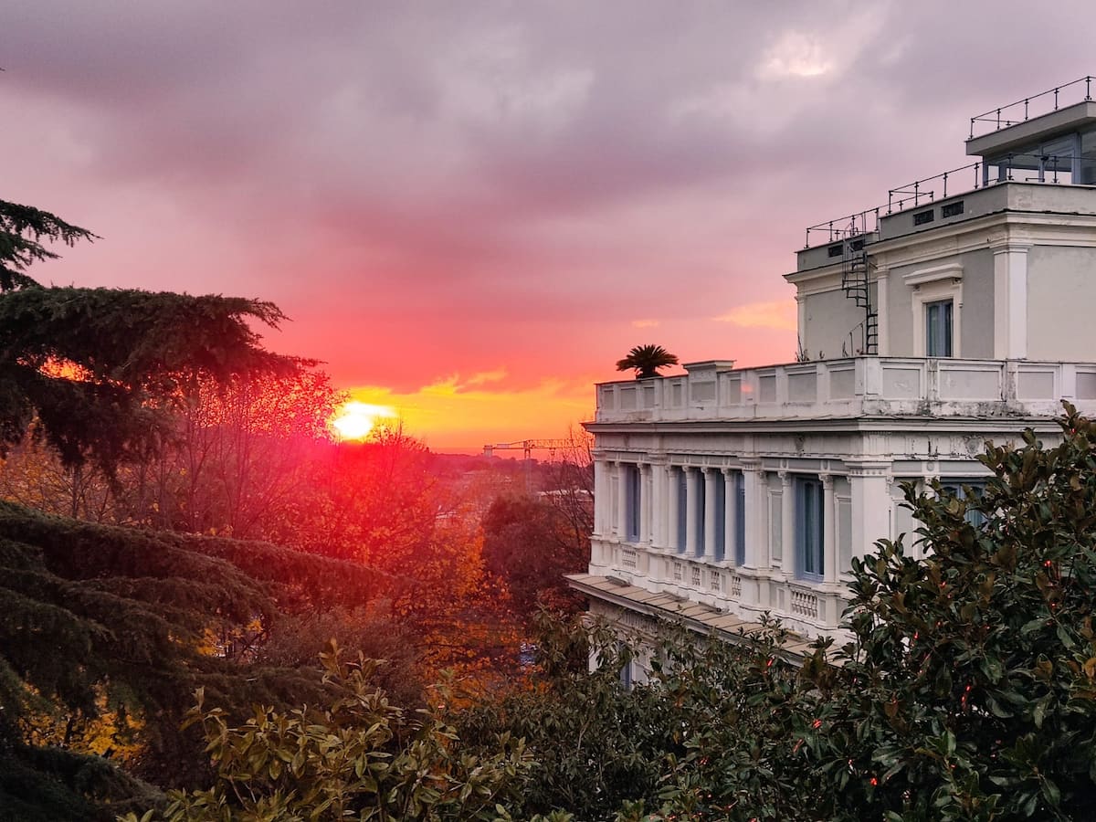 Exclusive two-bedroom penthouse in Frascati historic centre, 30 minutes by train from Roma Termini, with parking