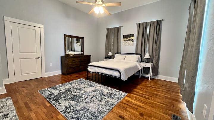 Queen Bedroom #2 with gas fireplace