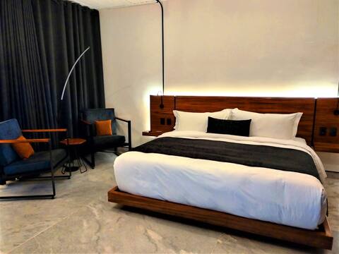 Luxurious room in modern hotel + shared pool