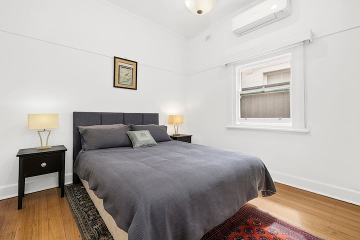 2nd bedroom with built in robes & split system heater/air conditioner