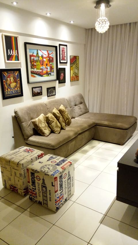 Airbnb em destaque: Air-conditioned apartment 1st Block of Ponta Verde Beach em Maceió