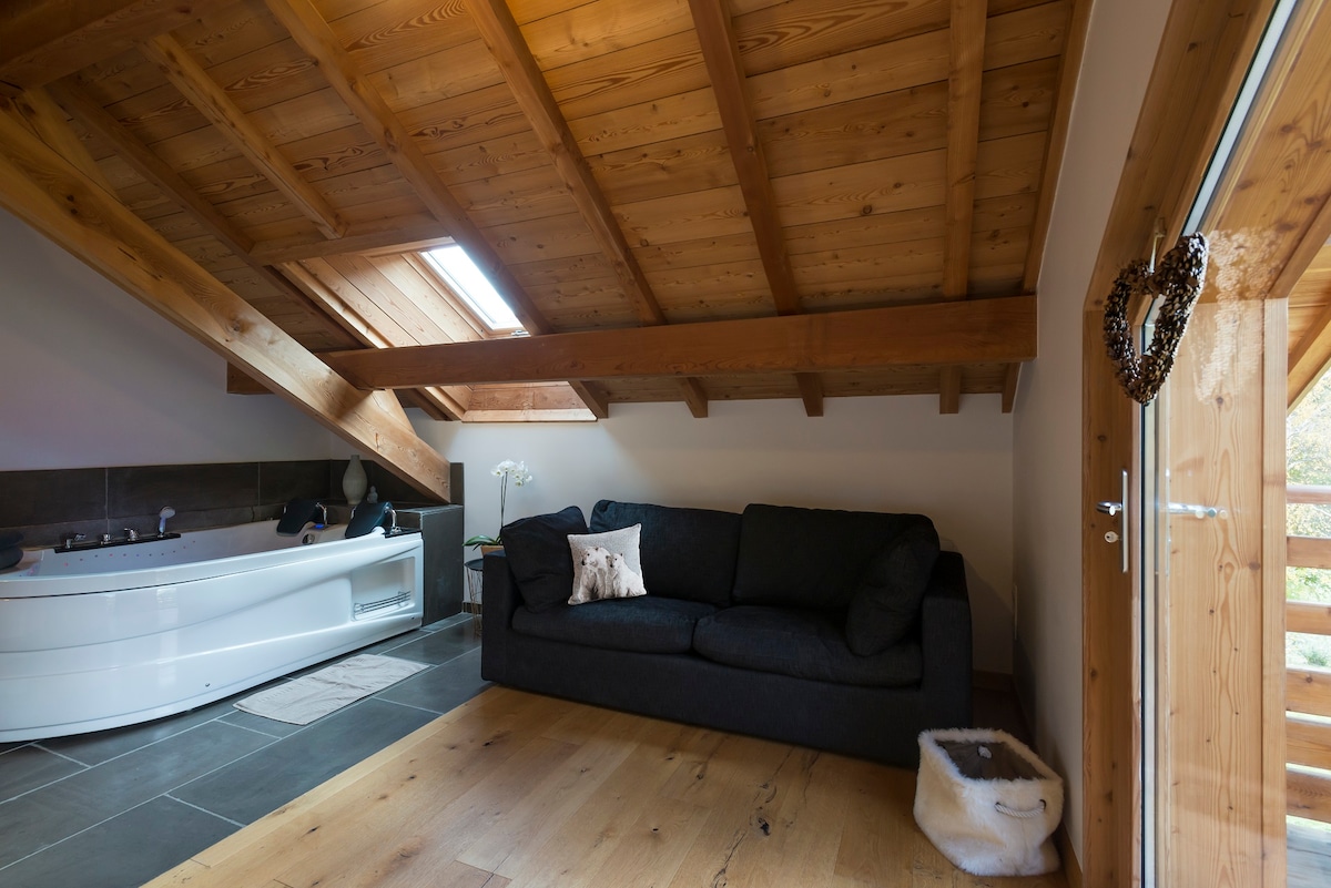 CH5: Ukumbi wa televisheni, chumba cha michezo, michezo ya video, michezo ya ubao.
Bafu ya Balneo.
Chumba hiki kinaweza kuwa chumba cha kulala cha 5 na kitanda cha sofa katika sentimita-140.