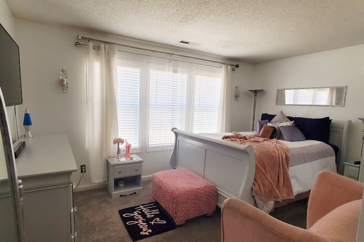 Reflections of Romance: Step into our elegant master bedroom suite—a sanctuary where love blooms and dreams intertwine. The mirrored accents create an ethereal ambiance, reflecting candlelight and whispered promises.